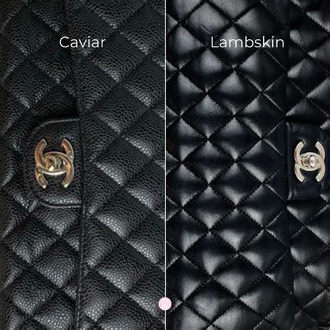 chanel calfskin vs lambskin|caviar leather vs calfskin.